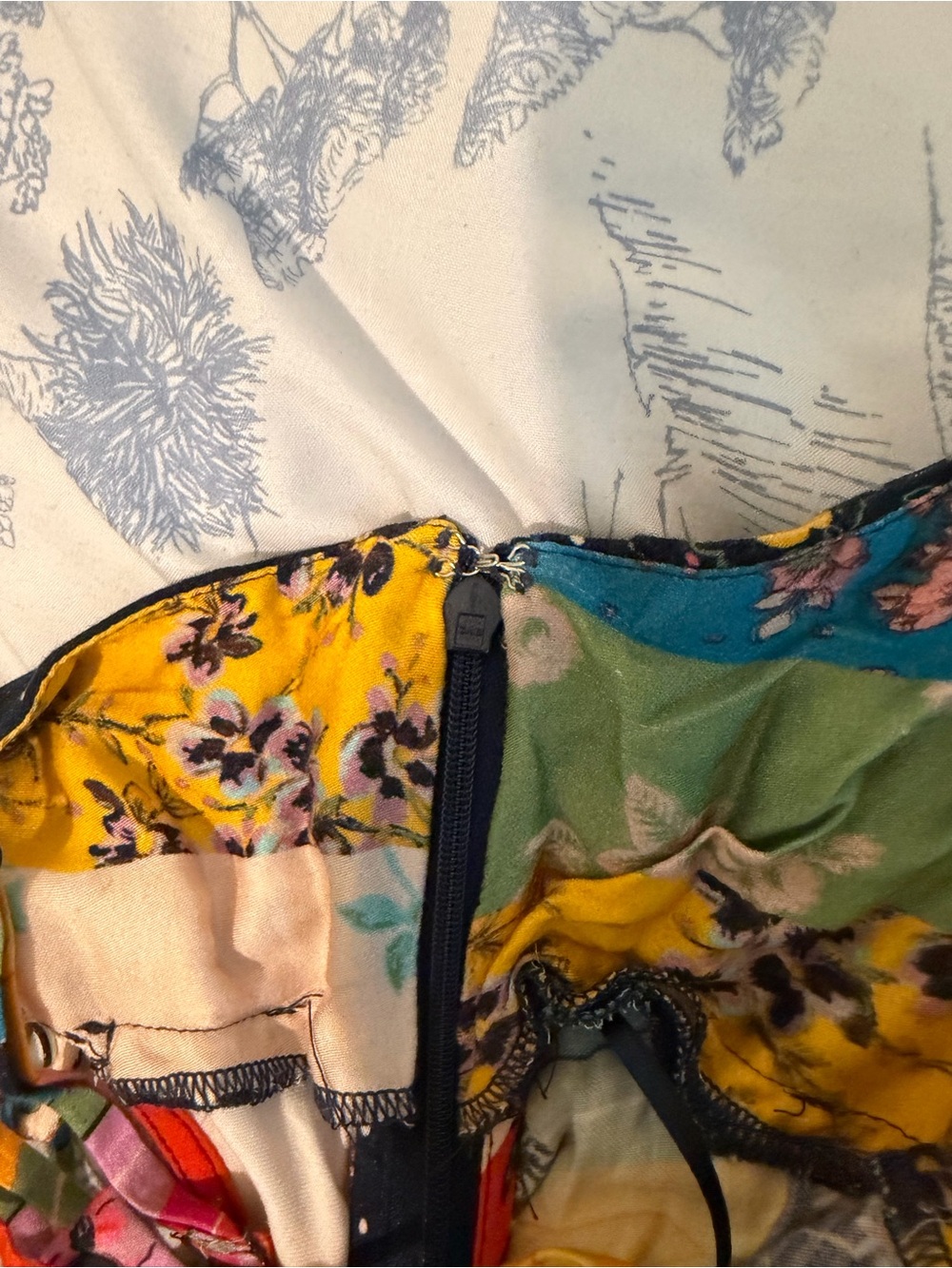 Offer $230 *UNICORN* Free People Patchwork Floral Slip Dress *HARD TO FIND* - Picture 12 of 13